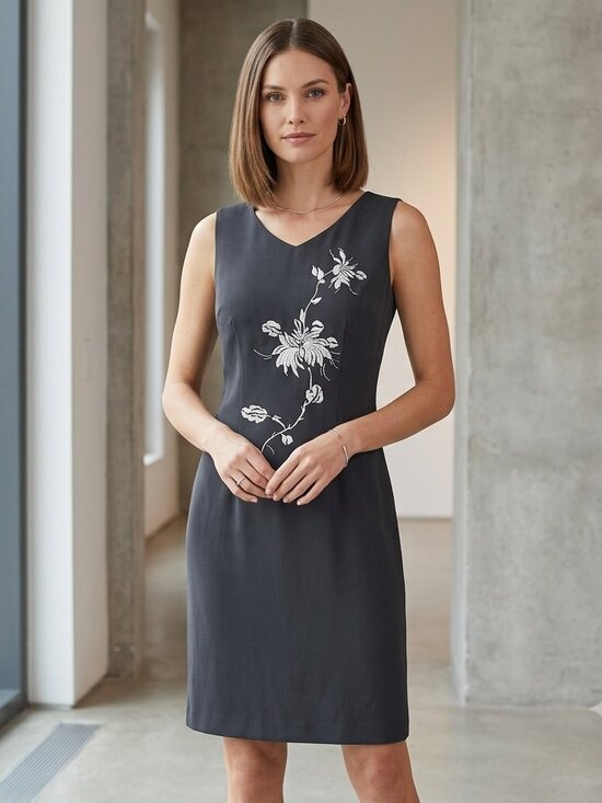 cimmaron dress Dresses & Skirts - Elegant Black Floral Dress